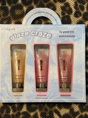 Glaze Craze Lip Glaze Trio in Vanilla Swirl, Berry Drizzle & Cherry Crush